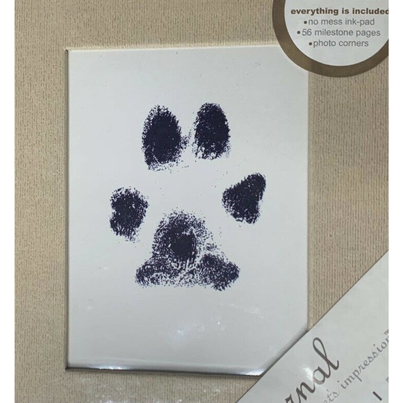 NEW Pet Journal Puppy Baby Book with Pet Paw Print Stamp Kit Dog Scrapbook Album - Picture 4 of 12